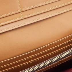 Pre Owned Etro Brown Paisley Print Coated Canvas Continental Wallet