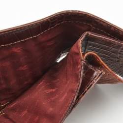 Pre Owned Etro Multicolor Paisley Printed Coated Canvas Trifold Compact Wallet