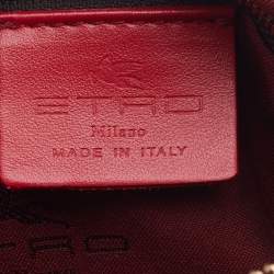 Pre Owned Etro Multicolour Paisley Print Coated Canvas and Leather Bowler Bag