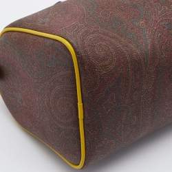 Pre Owned Etro Multicolour Paisley Print Coated Canvas and Leather Bowler Bag