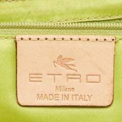 Pre Owned Etro Multicolor Paisley Coated Canvas and Leather Shoulder Bag