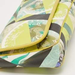 Pre Owned Etro Multicolor Paisley Coated Canvas and Leather Shoulder Bag