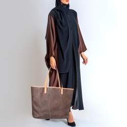 Pre Owned Etro Tan/Brown Paisley Printed Coated Canvas Shopper Tote