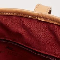 Pre Owned Etro Tan/Brown Paisley Printed Coated Canvas Shopper Tote