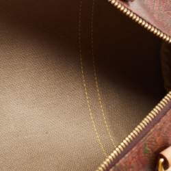 Pre Owned Etro Multicolor Paisley Print Coated Canvas and Leather Barrel Bag