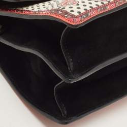 Pre Owned Etro Multicolor Printed Leather Crossbody Bag