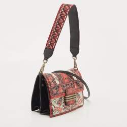 Pre Owned Etro Multicolor Printed Leather Crossbody Bag