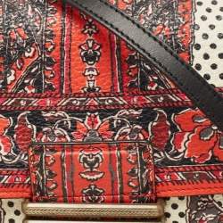 Pre Owned Etro Multicolor Printed Leather Crossbody Bag