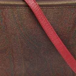 Etro Multicolor Paisley Print Coated Canvas and Leather Top Handle Bag