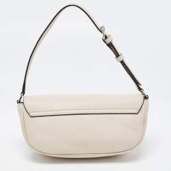 Pre Owned Etro Beige Leather Eylet Flap Shoulder Bag