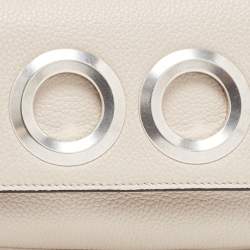 Pre Owned Etro Beige Leather Eylet Flap Shoulder Bag