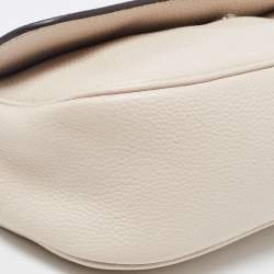 Pre Owned Etro Beige Leather Eylet Flap Shoulder Bag