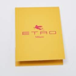 Pre Owned Etro Brown/Mustard Paisley Print Coated Canvas and Leather Flap Continental Wallet