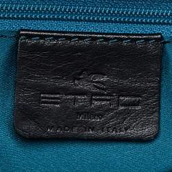 Pre Owned Etro Metallic Paisley Embossed Leather Drawstring Hobo