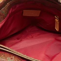 Pre Owned Etro Multicolor Paisley Print Coated Canvas and Leather Tote