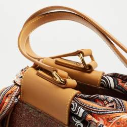 Pre Owned Etro Multicolor Paisley Print Coated Canvas and Leather Tote