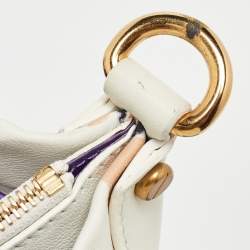 Pre Owned Etro White Printed Leather Tote