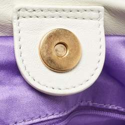 Pre Owned Etro White Printed Leather Tote