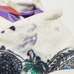 Pre Owned Etro White Printed Leather Tote