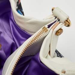 Pre Owned Etro White Printed Leather Tote