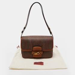 Pre Owned Etro Multicolor Paisley Coated Canvas and Leather Flap Crossbody Bag