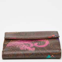 Etro Multicolor Paisley Printed Coated Canvas Compact Wallet