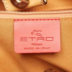 Pre Owned Etro Multicolor Paisley Print Coated Canvas and Leather Tassel Bucket Bag