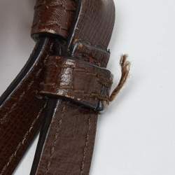 Pre Owned Etro Brown Paisley Print Coated Canvas and Leather Crossbody Bag