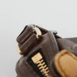 Pre Owned Etro Brown Paisley Print Coated Canvas and Leather Crossbody Bag