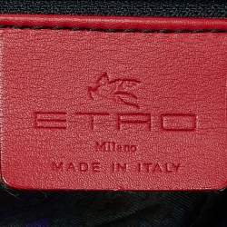 Pre Owned Etro Brown/Black Metal Metal Embellished Duffle Bag