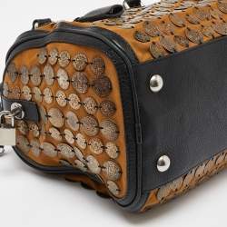 Pre Owned Etro Brown/Black Metal Metal Embellished Duffle Bag