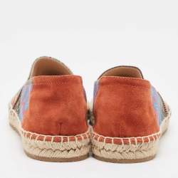 Etro Multicolor Canvas and Suede Espadrilles Flats Size 40