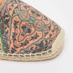 Etro Multicolor Canvas and Suede Espadrilles Flats Size 40