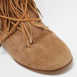 Pre Owned Etro Brown Suede Glastonbury Over The Knee Boots Size 36.5