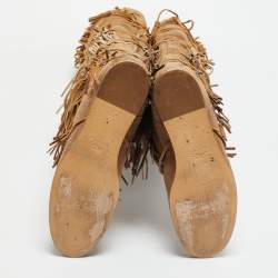 Pre Owned Etro Brown Suede Glastonbury Over The Knee Boots Size 36.5