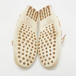 Pre Owned Etro White Leather Slip On Loafers Size 38.5