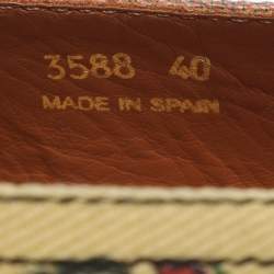 مملوكة مسبقًا Etro Size 40 Multicolor Printed Canvas and Suede Espadrille Flats