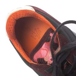 Pre Owned Etro Multicolor Jacquard And Suede Sneakers Size 40