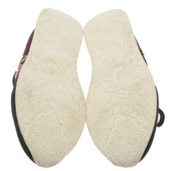 Pre Owned Etro Multicolor Jacquard And Suede Sneakers Size 40