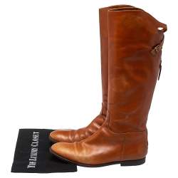 Etro Brown Leather Midcalf Boots Size 38