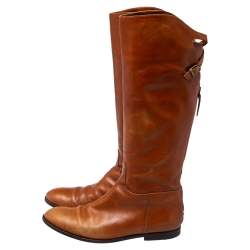Etro Brown Leather Midcalf Boots Size 38