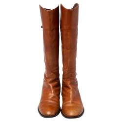 Etro Brown Leather Midcalf Boots Size 38