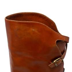 Etro Brown Leather Midcalf Boots Size 38
