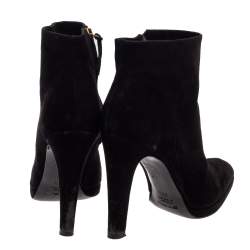 Etro Black Suede  Ankle Platform Boots Size 39.5