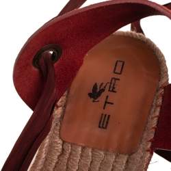 Etro Brown Canvas And Suede Espadrille  Sandals Side 37