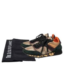 Etro Multicolor Suede And Brocade Fabric Low Top Sneakers Size 37