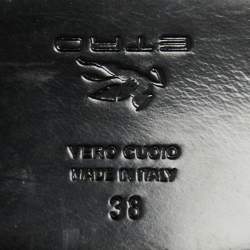 Pre Owned Etro Black Leather Embroidered Ankle Boots Size 38