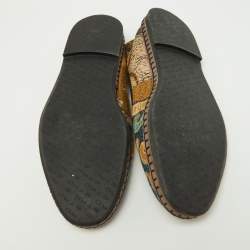 Pre Owned Etro Multicolor Embroidered Fabric Smoking Slippers Size 38