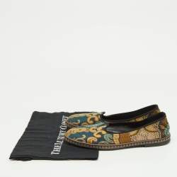 Pre Owned Etro Multicolor Embroidered Fabric Smoking Slippers Size 38