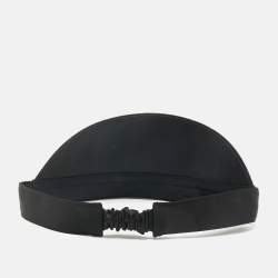 Eugenia Kim Black Chain Embellished Satin Visor